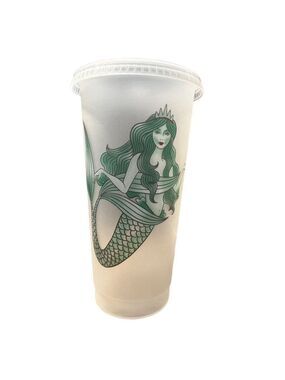 Starbucks Opaque White Reusable Cold Cup With Green Siren